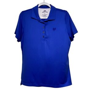 Peter Millar Womens Element Polo Shirt Royal Blue Wicking UPF 50 Large LF13EK00